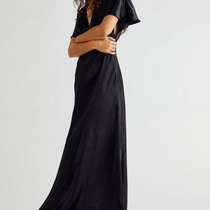 Free People Beatrice Maxi Dress black size 4!